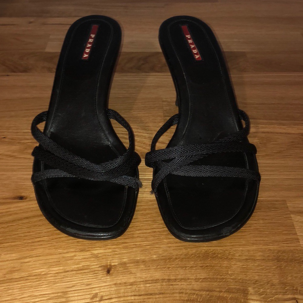 Prada kitten heel sandals